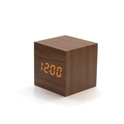 KH-WC001 Cube Wooden Clock 