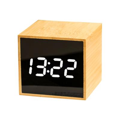KH-WC033 Mirror Cube Wooden Clock